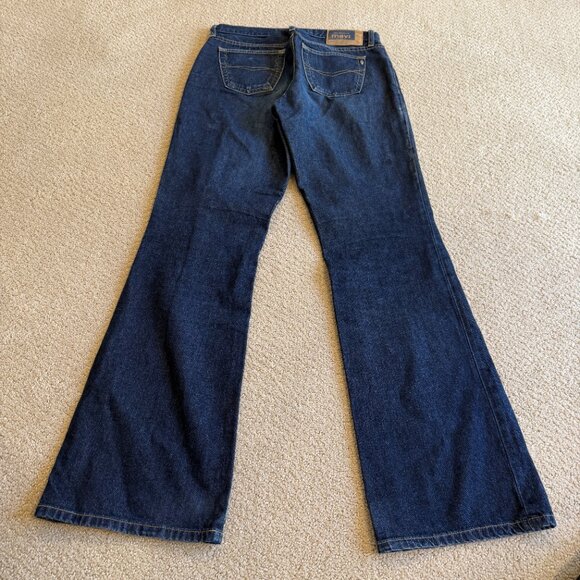 Mavi Jean 136 Molly Flare Y2K Boho Low Rise Button Fly Dark Wash Size 28 - Picture 15 of 16